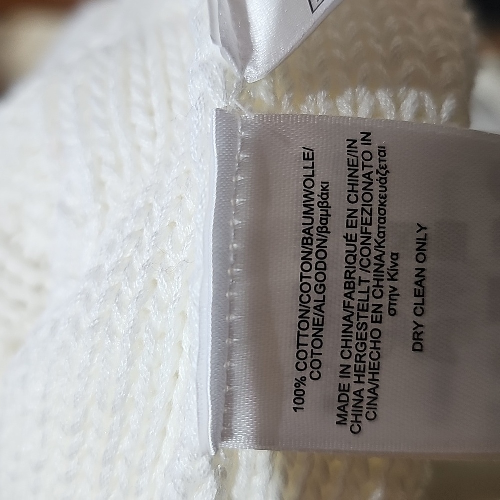 Brooks Brothers white cable sweater.. size XL - Picture 6 of 9